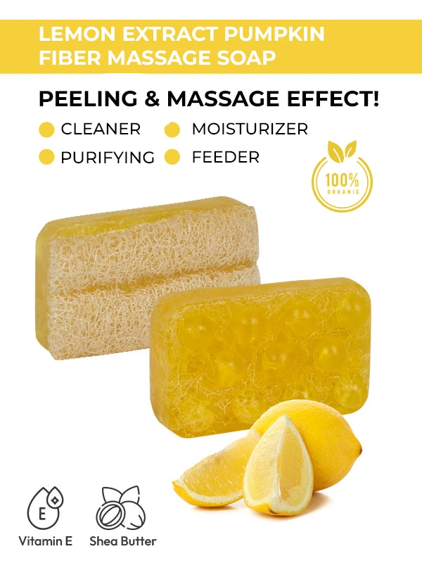 Natural Loofah Soap with Lemon – 120g