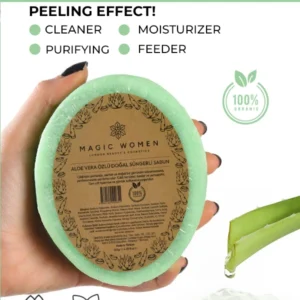 Natural Sponge Soap with Aloe Vera – 120g